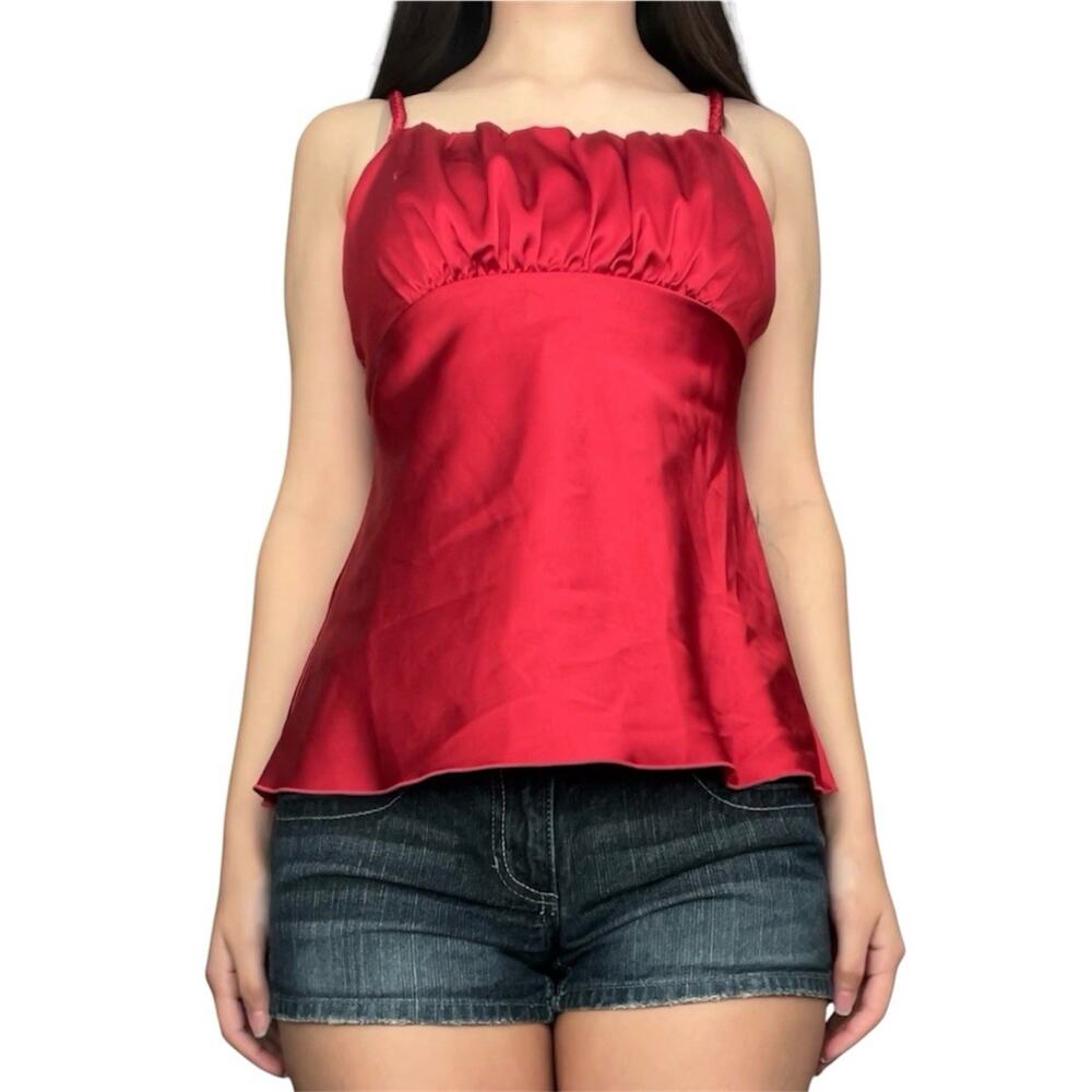 vintage y2k red babydoll tank top